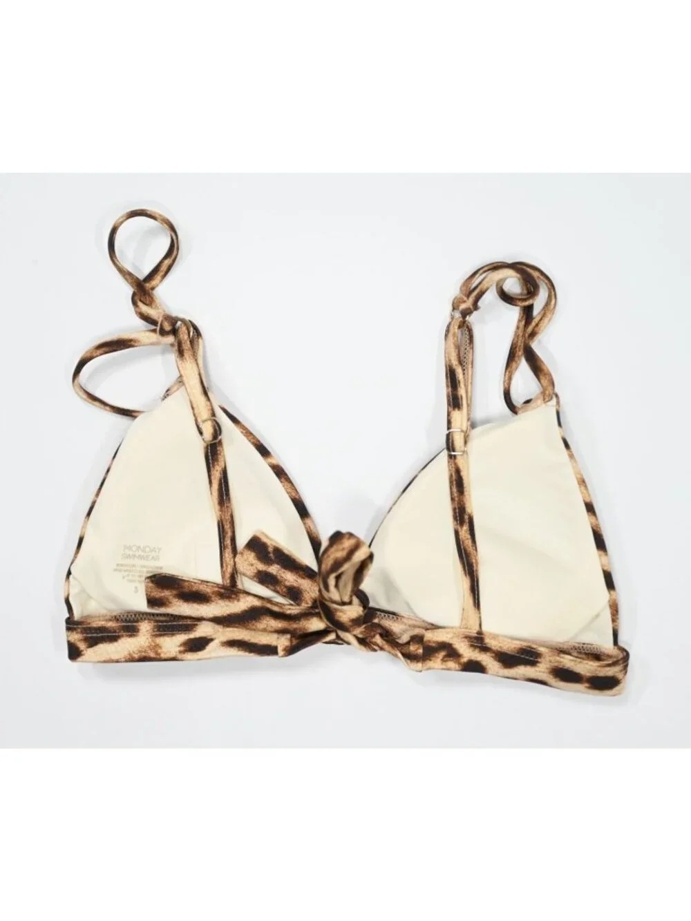 MONDAY Swimwear Bikini Top in Leopard Print